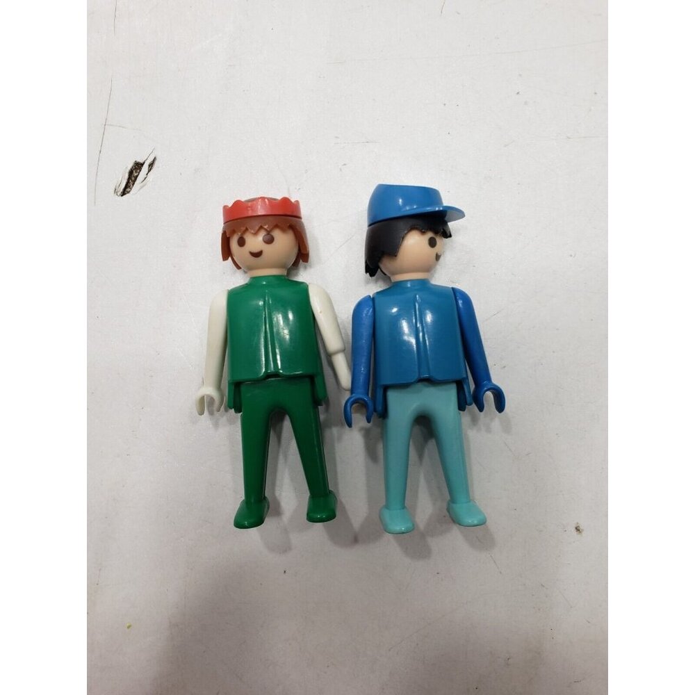 Vintage Playmobil Geobra Figures 1974 Construction, Horses, Accessories - Picture 5 of 16